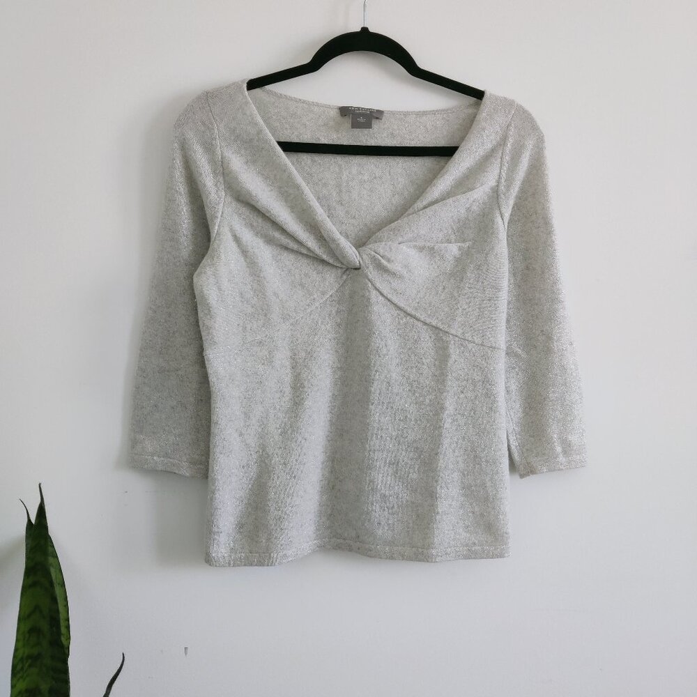 Ann Taylor Cashmere Twist Front Sweater Size S Luxury Knit